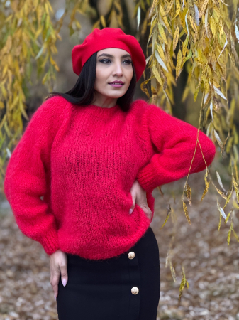 Bluza rosie din mohair [5]