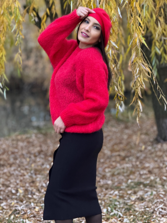 Bluza rosie din mohair [2]