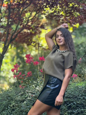 Promotii - Bluza tricotata cu detaliu la gat