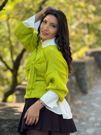 Bluza tricotata cu funda aplicata [3]