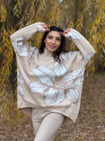 Bluza tricotata cu imprimeu floral [1]