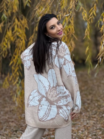 Bluza tricotata cu imprimeu floral [2]