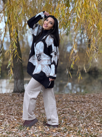 Bluza tricotata cu imprimeu floral [3]