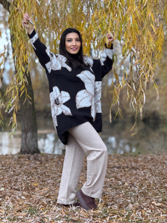 Bluza tricotata cu imprimeu floral [4]
