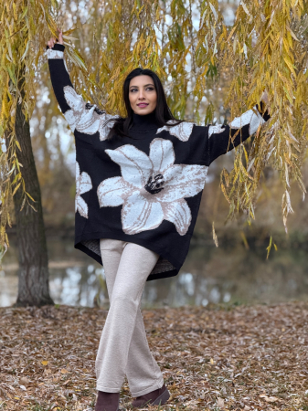 Bluza tricotata cu imprimeu floral [5]
