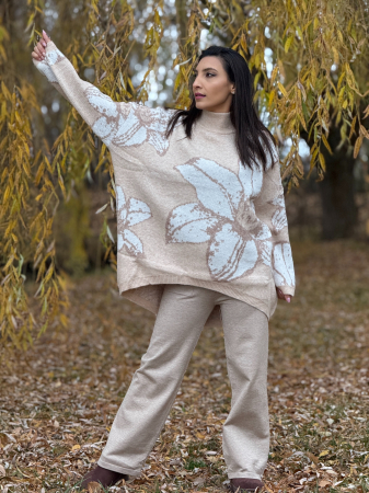 Bluza tricotata cu imprimeu floral [4]