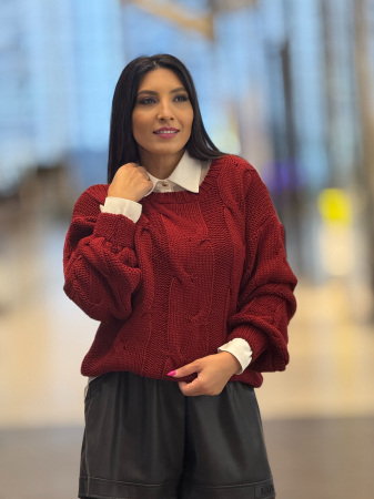 Bluza tricotata cu model impletit [2]