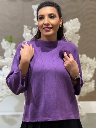 Bluze si camasi - Bluza tricotata pe gat