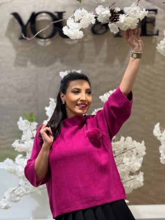 Bluze si camasi - Bluza tricotata pe gat