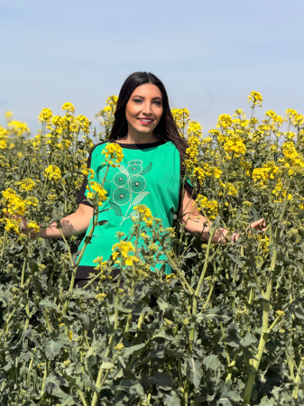 Bluza verde cu flori [6]