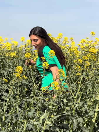 Bluza verde cu flori [4]