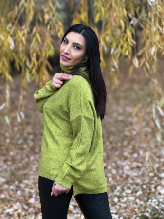 Bluza verde cu gat inalt [3]