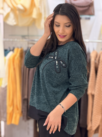Bluza verde cu imprimeu libelula [1]