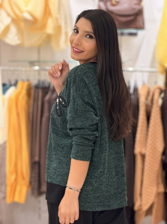 Bluza verde cu imprimeu libelula [3]