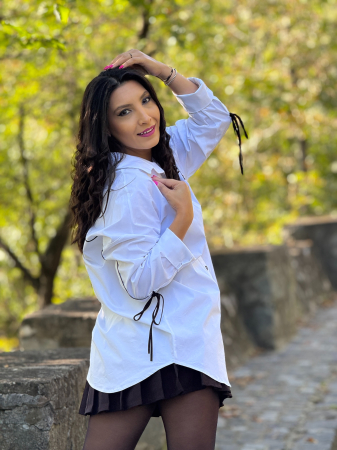 Rochie cu dungi bej [4]