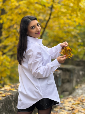 Camasa alba cu imprimeu papadie [4]