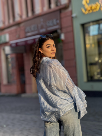 Camasa cu dungi si nasturi pe croi lejer [4]