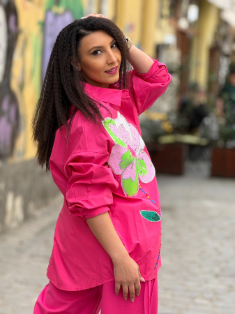 Camasa cu flori cu paiete [2]