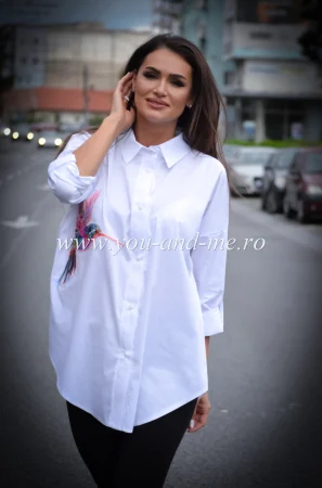 Camasa cu imprimeu colibri roz [1]