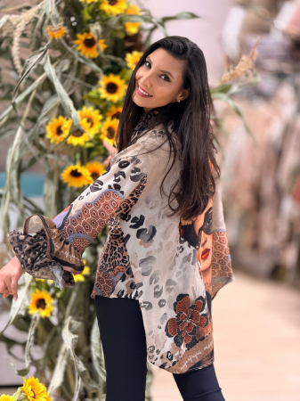 Camasa cu imprimeu Frida si animal print [3]