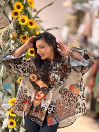 Camasa cu imprimeu Frida si animal print [4]