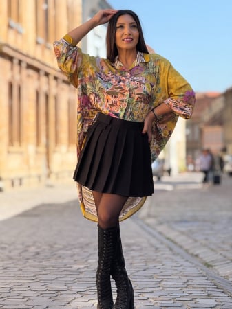 Imbracaminte de dama - Camasa cu imprimeu palmieri