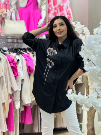 Imbracaminte de dama - Camasa cu imprimeu papadie cu perlute