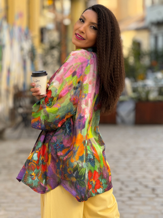 Camasa cu nasturi si imprimeu floral [6]