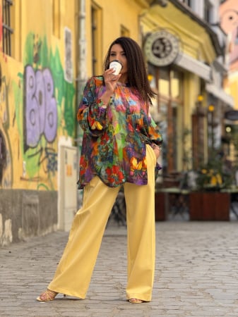 Bluze si camasi - Camasa cu nasturi si imprimeu floral