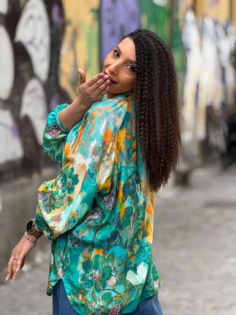 Camasa cu nasturi si imprimeu floral [4]