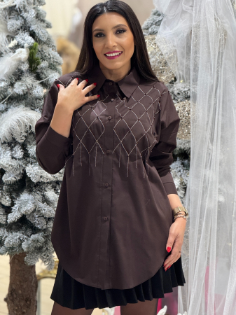 Noutati - Camasa cu romburi sii perluta