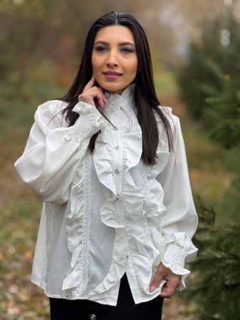 Camasa cu volane decorative si dantela [5]