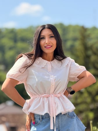 Imbracaminte de dama - Camasa eleganta cu maneca scurta