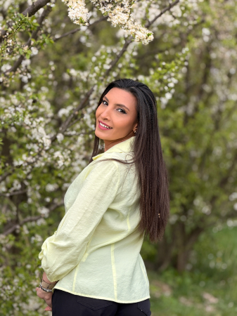 Camasa galben pastel cu nod frontal [2]