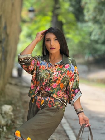 Imbracaminte de dama - Camasa lejera cu imprimeu floral