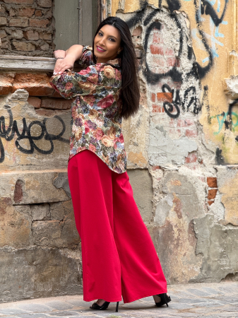 Camasa lejera cu nasturi si imprimeu floral [5]