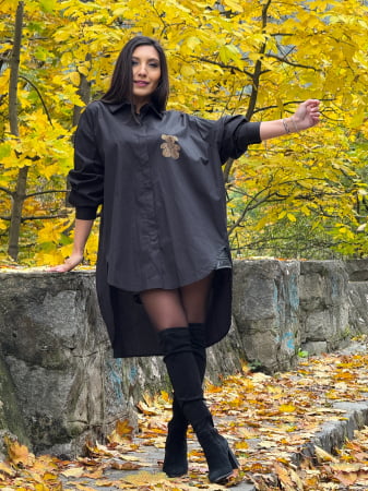 Imbracaminte de dama - Camasa my luxe cu imprimeu ursulet