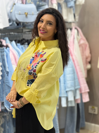 Camasa oversize cu imprimeu girafa [3]