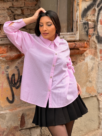 Camasa roz cu pietricele aplicate [4]