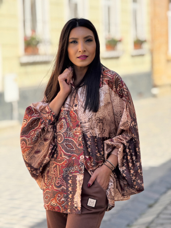 Camasa satinata cu modele geometrice [2]