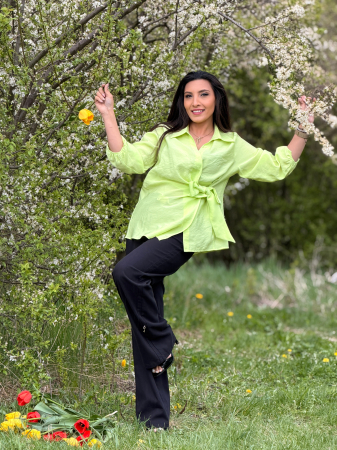 Camasa verde cu nod frontal [5]