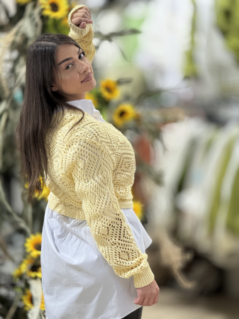 Cardigan din tricot cu cordon [3]