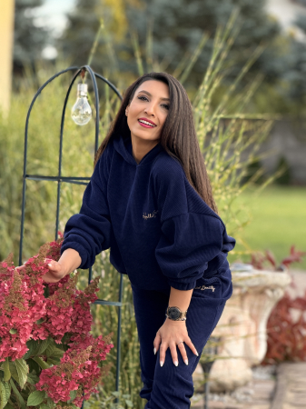 Compleu albastru cu bluza cu gluga [6]