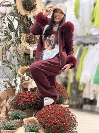Compleuri si costume - Compleu bordo cu blanita
