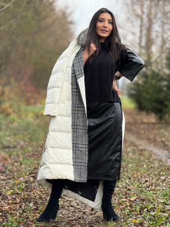 Compleu cu fusta din imitatie de piele [6]