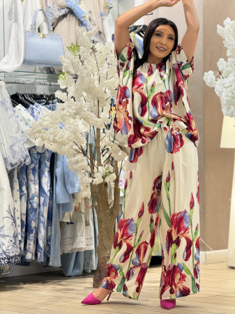Bluza cu imprimeu floral de irisi [2]