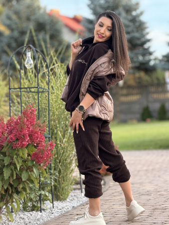 Compleu maro cu bluza cu gluga [2]