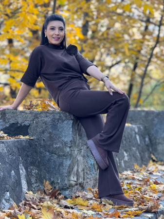 Compleu tricotat cu floare in piept [3]