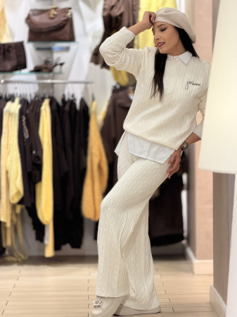 Compleuri si costume - Compleu tricotat cu imprimeu scris