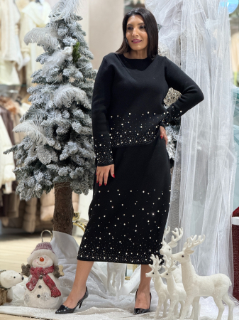 Compleu tricotat cu pietricele aplicate [4]